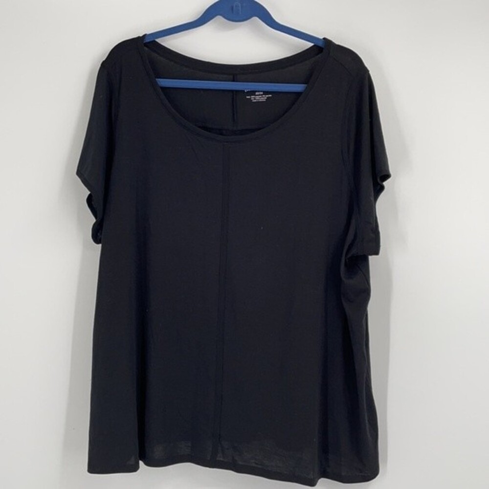 Lane Bryant Sheer Black Pleated top size 22/24